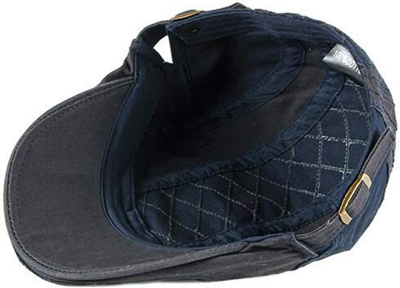 Qunson 2 Pack Men's Cotton Flat Cap Ivy Gatsby Newsboy Hat - Image 4