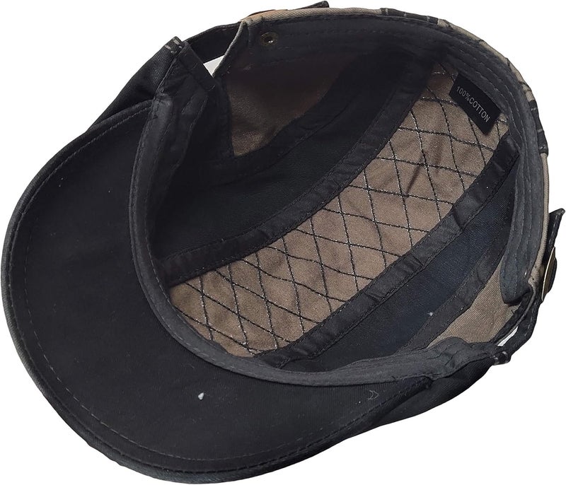 Qunson 2 Pack Men's Cotton Flat Cap Ivy Gatsby Newsboy Hat - Image 2
