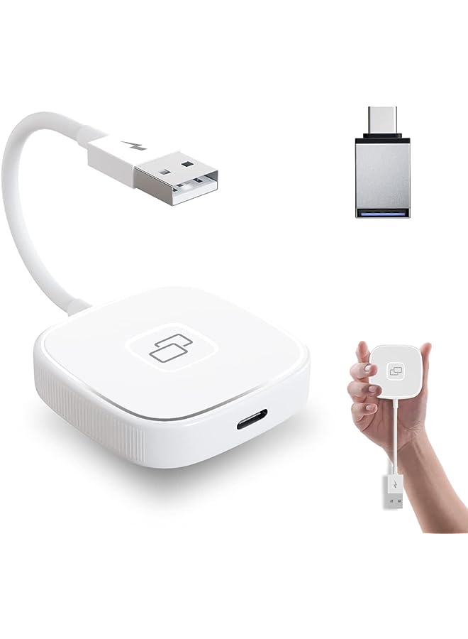 Zaboon Carplay Adapter for Apple Wired Carplay Converter with Carplay Cable Plug&Play Real-Time Transmission of Mobile Phone Screen to Enjoy All Mobile APP Music Navigation Video(Square) - Image 1