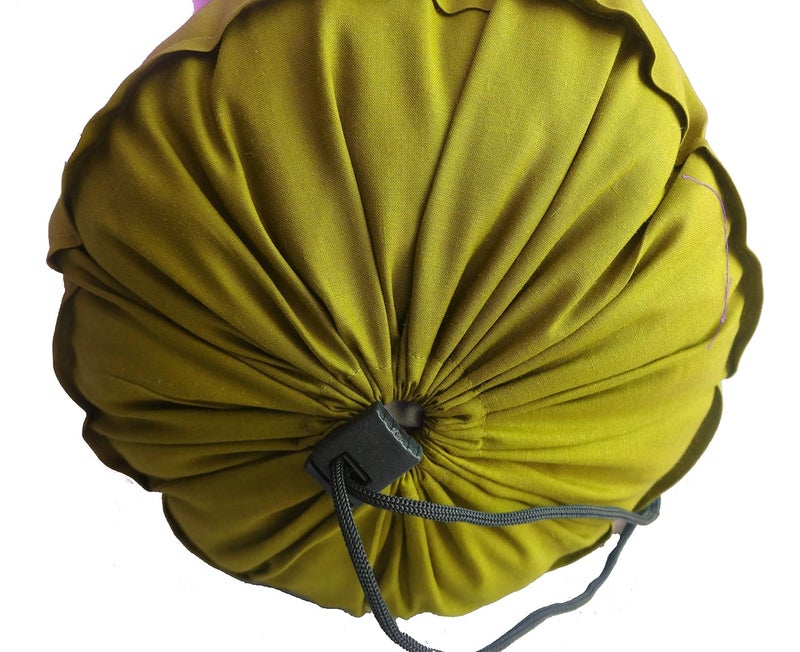 Saffron Cotton Deewan Couch Round Removable Bolster Cover 10 Diameter x 24 Long25 cm Diameter x 60 cm Long Set of 2 - Image 2