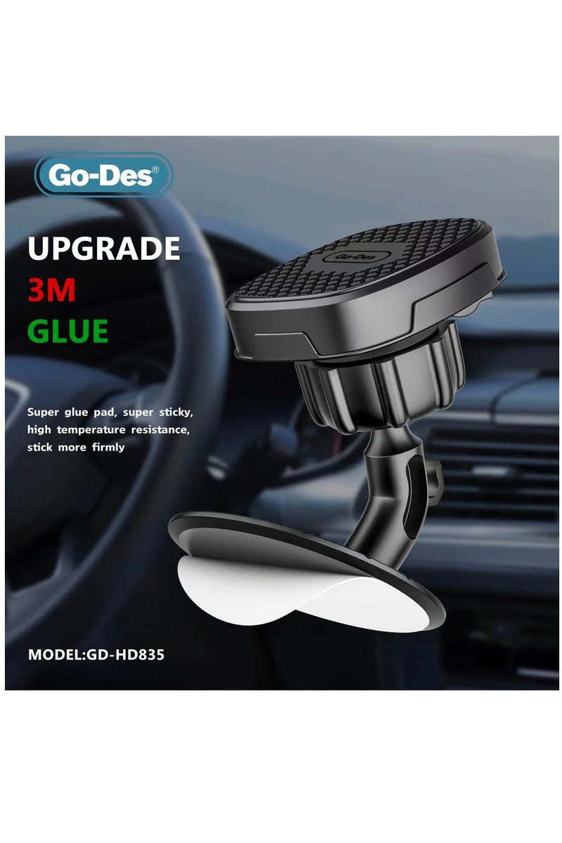 Go-Des Intelligent dashboard in-car Magnetic holder Magnetic Car Phone Holder Stand Multifunctional Universal Magnet Wall Mobile Phone Holder - Image 2