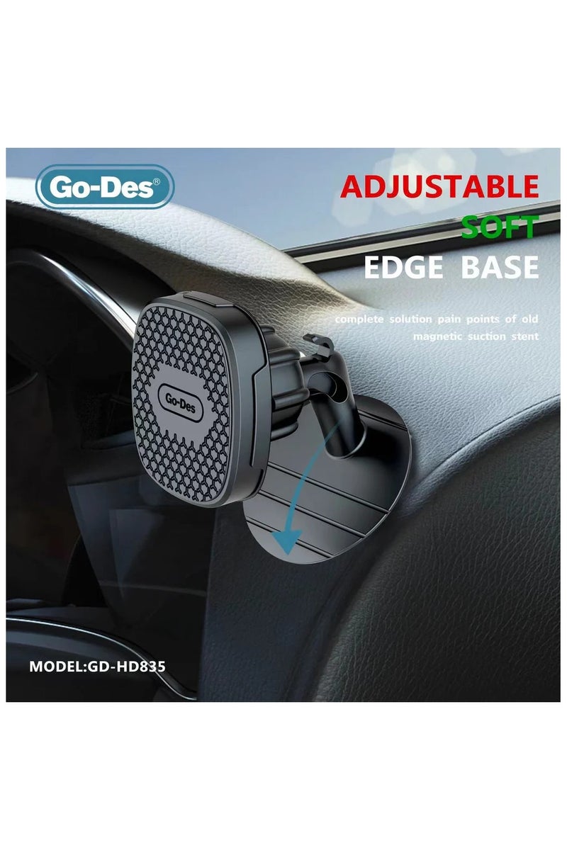 Go-Des Intelligent dashboard in-car Magnetic holder Magnetic Car Phone Holder Stand Multifunctional Universal Magnet Wall Mobile Phone Holder - Image 4