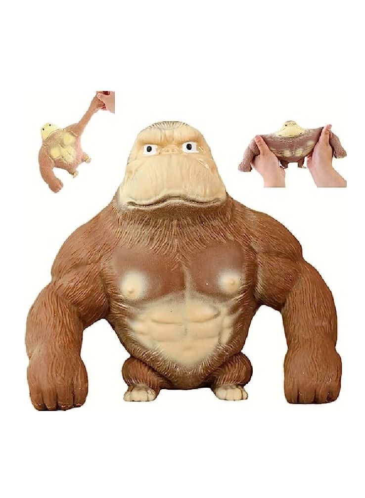 Stretchy Glue-Sand Filled Rubber Gorilla, Latex Gorilla Soft Decompression Doll Toy, Animal High-Elastic Stretchable Decompression, Decompression Toy for Adults and Children  - Image 1