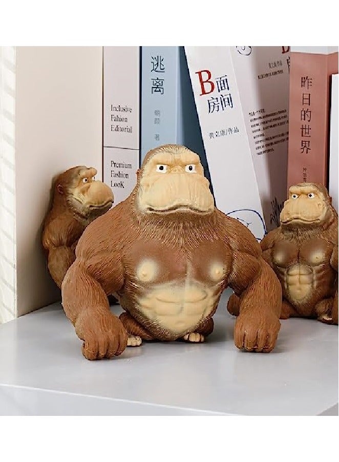 Stretchy Glue-Sand Filled Rubber Gorilla, Latex Gorilla Soft Decompression Doll Toy, Animal High-Elastic Stretchable Decompression, Decompression Toy for Adults and Children  - Image 2