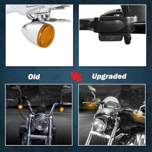 MIKANIX Universal Handlebar LED Turn Signal Indicator Light for Motorcycle | Mini Amber Blinker | Waterproof, Bright Flashing Light | Bike Indicator Lamp - Image 4