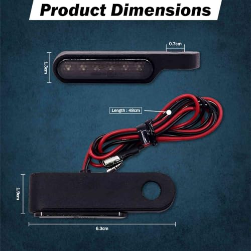 MIKANIX Universal Handlebar LED Turn Signal Indicator Light for Motorcycle | Mini Amber Blinker | Waterproof, Bright Flashing Light | Bike Indicator Lamp - Image 5