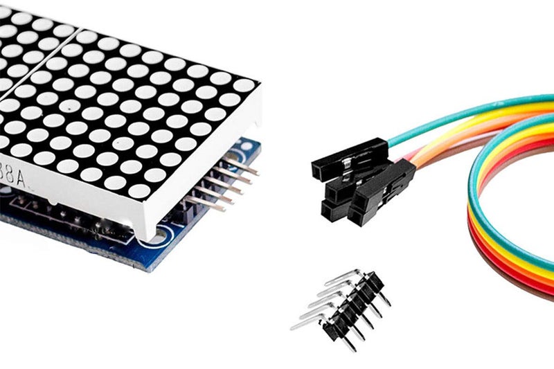 NOYITO MAX7219 Dot Matrix Module 4 in 1 Display Module Blue Red Green Three Colors with 5Pin Wire Suitable for Microcontroller - Upgrade (Green) - Image 2