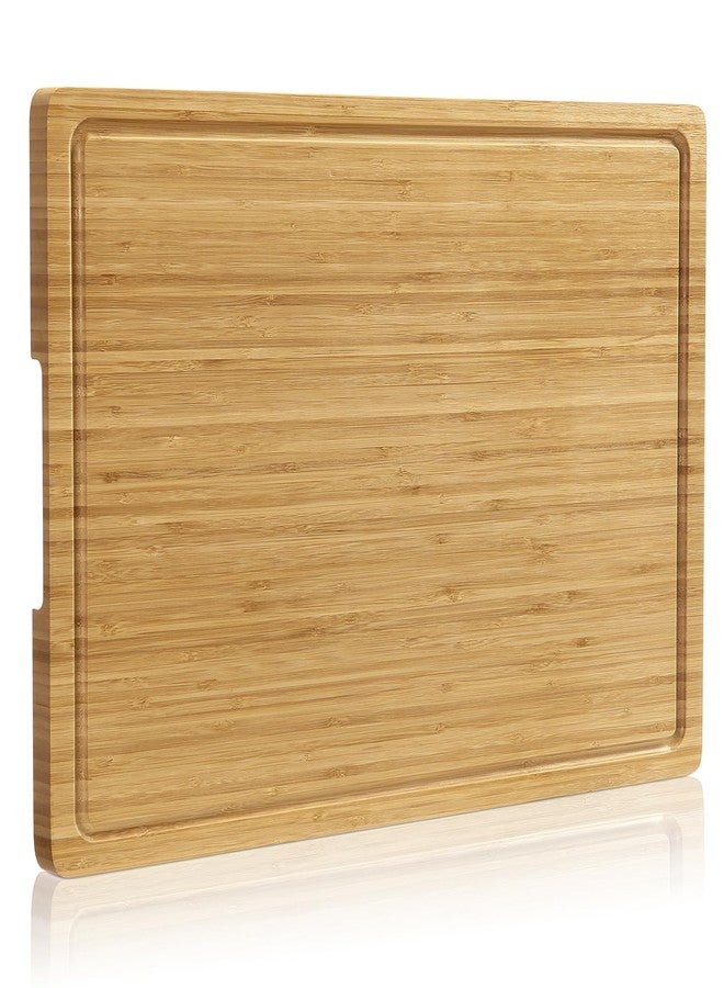 GAOMON 20 Inch Extra Large Bamboo Wood Cutting Board for Kitchen, Wooden Chopping Board with Juice Groove for Meat, Vegetables and Cheese, Reversible Charcuterie Board - Image 1