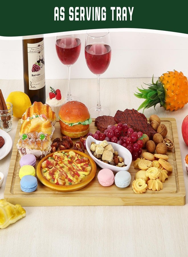 GAOMON 20 Inch Extra Large Bamboo Wood Cutting Board for Kitchen, Wooden Chopping Board with Juice Groove for Meat, Vegetables and Cheese, Reversible Charcuterie Board - Image 4