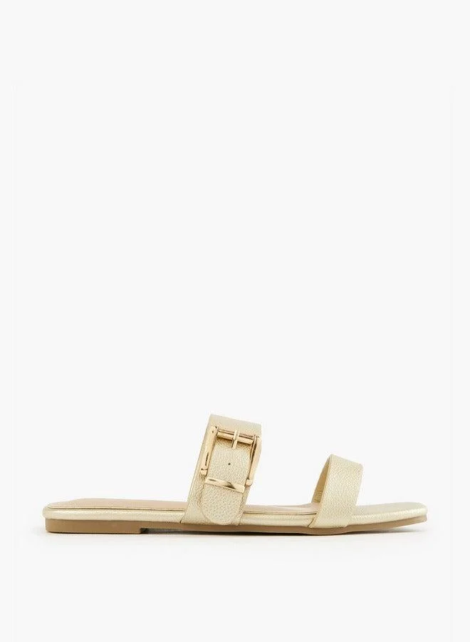 فلورا بيلا من شو إكسبرس صنادل مسطحة سهلة الارتداء بزخرفة إبزيم