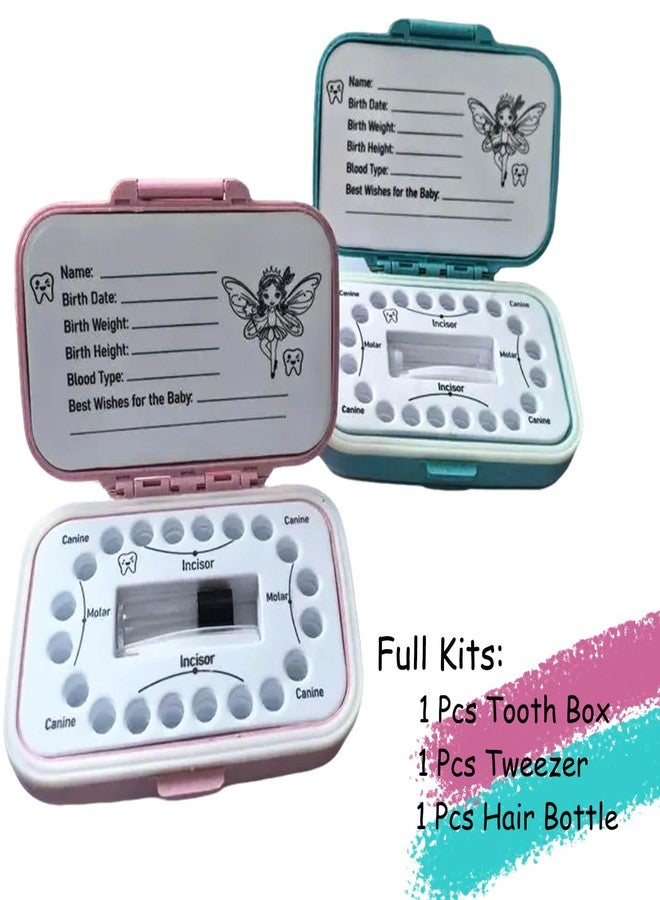FurPaw Tooth Fairy Box & Baby Tooth Keepsake Case for Kids- Natural Wheat Straw & PP Material, Easy-Write EVA Liner - Blue - Image 4