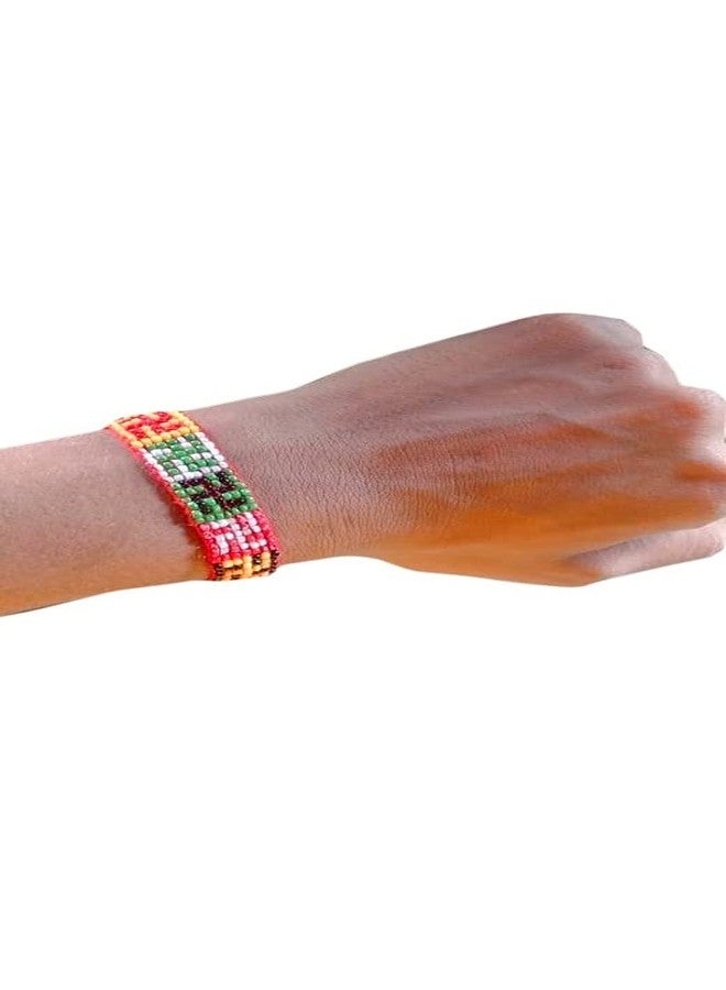 SHIVDEV CRAFT Rakshasutra Mauli Dhaga Synthetic Plastic Beads Red Thread Swastik Band Bracelet for Girls and Boys (Multicolor Set of - 2) - Image 2