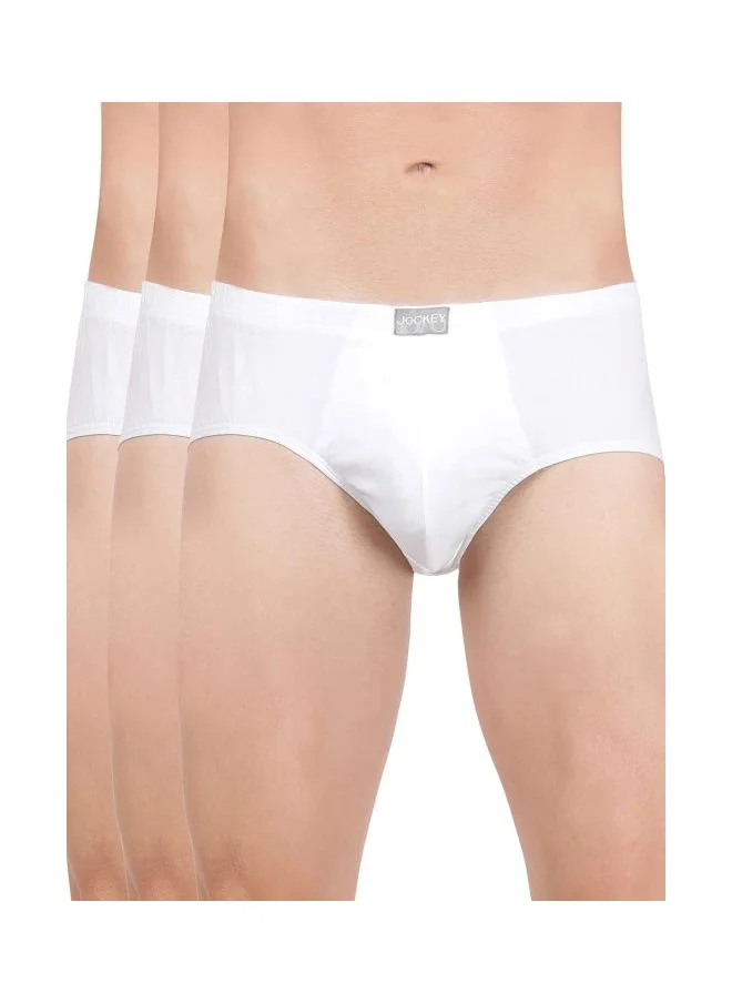 جوكي Jockey 8035 Men Super Combed Cotton Solid Poco Brief with Ultra soft Concealed Waistband Pack of 3