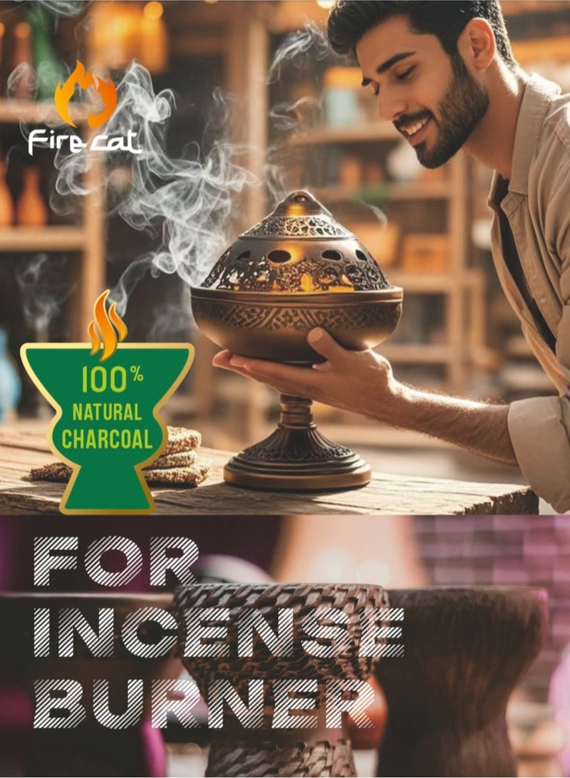 Generic 40 pieces Suprme Coal Quick Ignite and Long Lasting Incense natural Coal.Fire Cat Charcoal-33 mm. - Image 4