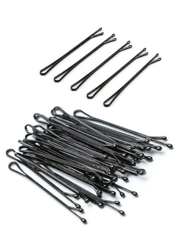 Generic 100pcs Hair Styling Pins Black Straight Hair Pins for Girls Kids Women  - Image 1
