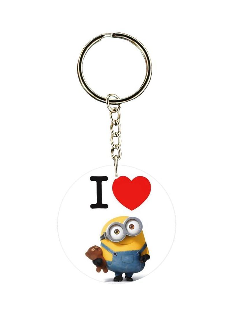 Minion Printed Dual Sided Keychain