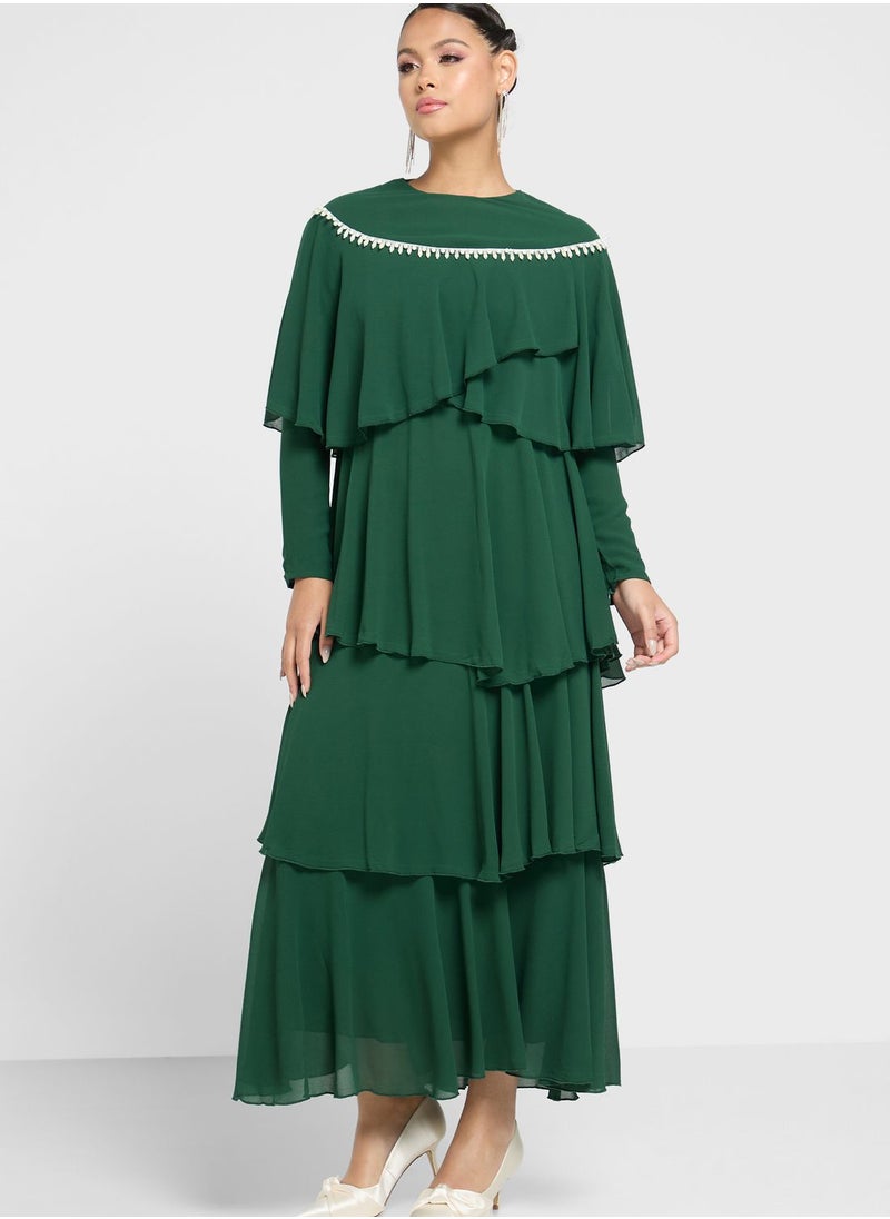 Khizana - Layered A-Line Dress - Image 1