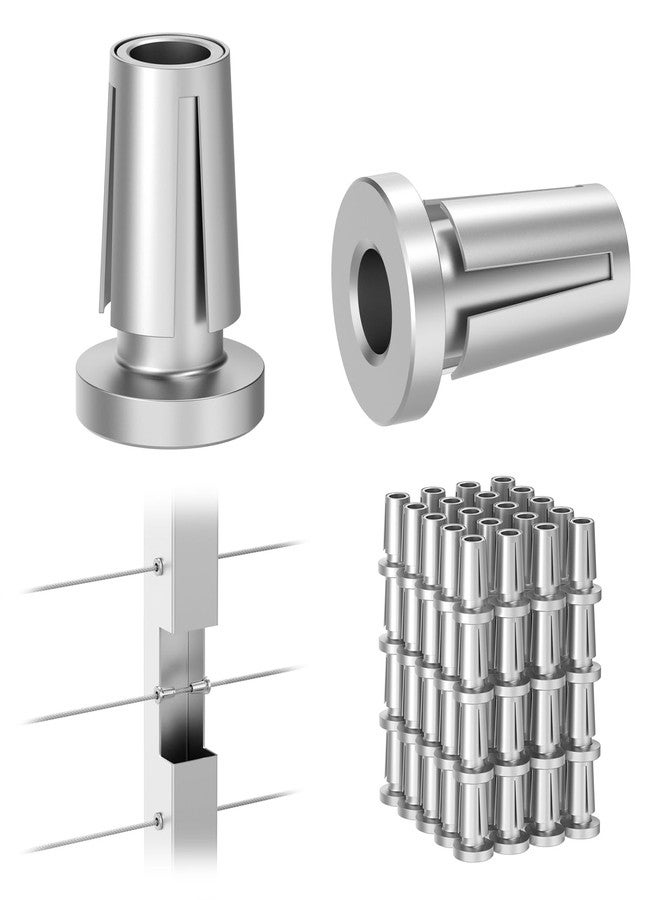 BLIKA Upgraded 80 Pack Stainless Steel Protector Sleeves for 1/8" 5/32" or 3/16" Deck Cable Railing, for Metal Posts, T316 Marine Grade, Cable Railing Protector Sleeves - Image 1