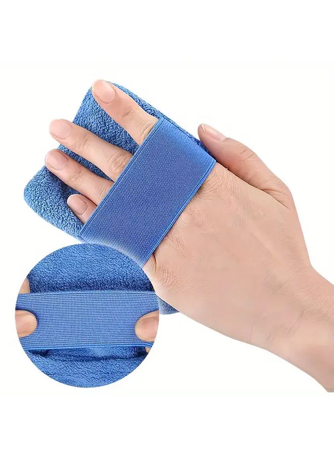 Blue Beach Coral Sand Removal Towel Lightweight Hand Washable Square Geometric - Image 5