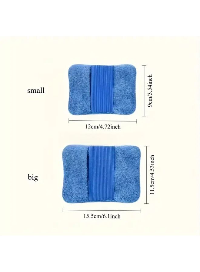 Blue Beach Coral Sand Removal Towel Lightweight Hand Washable Square Geometric - Image 3