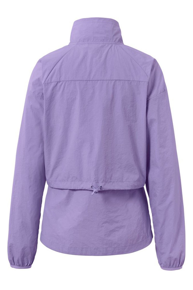 Tchibo Women Sportswear Fit Plain Running Jacket, Lavender  - Image 3