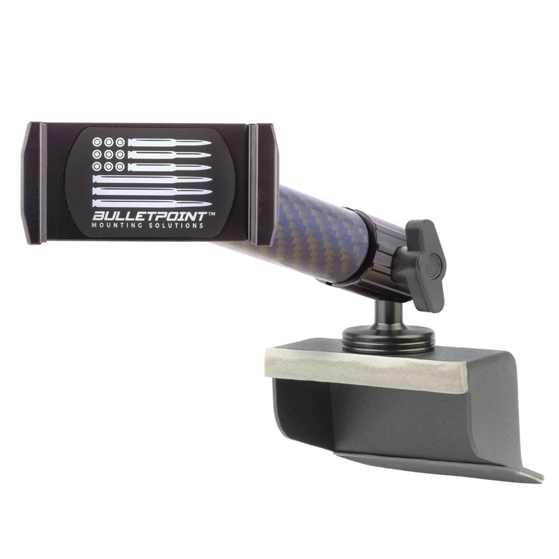 Bulletpoint Dash Mount Cell Phone Holder Compatible with 2011-2018 Jeep Wrangler JK JKU 20mm Ball Mount (Single Ball Metal Base with Phone Holder) - Image 1