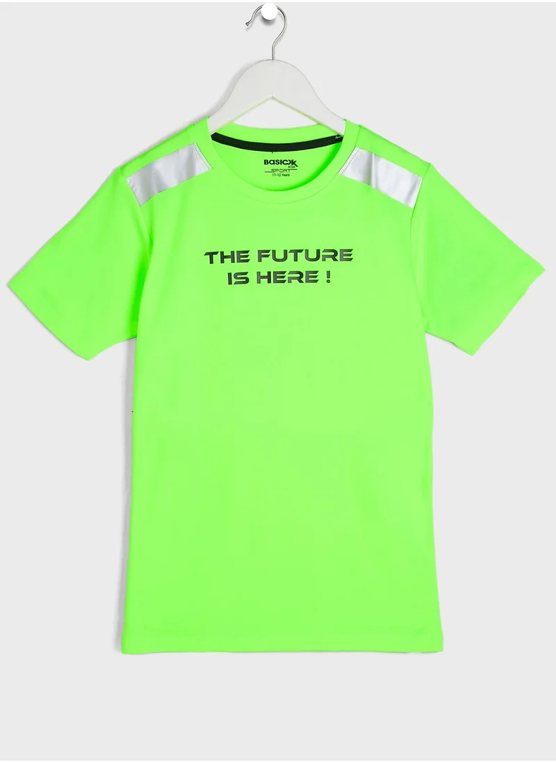 Basicxx Youth Slogan T-Shirt