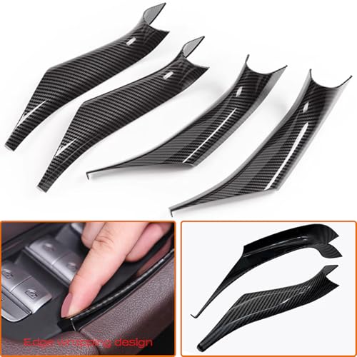 CHUANGHUI 4PCS Car Door Pull Cover Fit for BMW X3 G01 2018-2023, X4 G02 2019-2024 Interior Door Handle Protective Decorate Covers 20i 30i 30e (Carbon Fiber Color) - Image 4