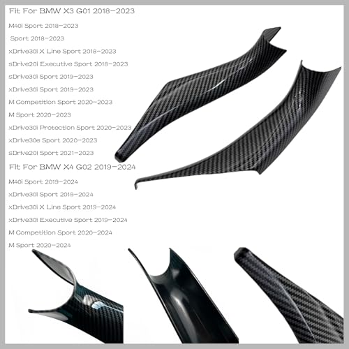 CHUANGHUI 4PCS Car Door Pull Cover Fit for BMW X3 G01 2018-2023, X4 G02 2019-2024 Interior Door Handle Protective Decorate Covers 20i 30i 30e (Carbon Fiber Color) - Image 5