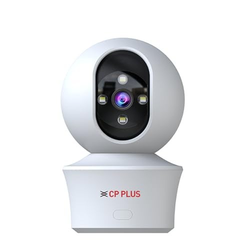 CP PLUS كاميرا مراقبة واي فاي ذكية 3MP من CP PLUS للمنزل مع دوران 360° وإمالة | عرض وتحدث | مجموعة الكشف الذكي | رؤية ليلية لمسافة 30 متر | تسجيل سحابي | تقنية CTC Cyber Secure | EZ-P34Q - Image 1