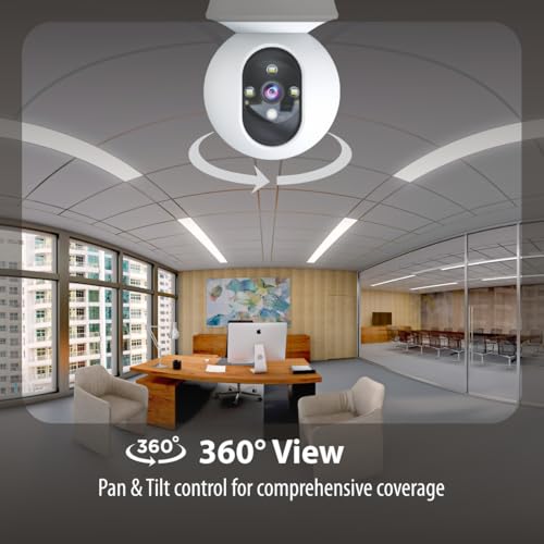 CP PLUS كاميرا مراقبة واي فاي ذكية 3MP من CP PLUS للمنزل مع دوران 360° وإمالة | عرض وتحدث | مجموعة الكشف الذكي | رؤية ليلية لمسافة 30 متر | تسجيل سحابي | تقنية CTC Cyber Secure | EZ-P34Q - Image 2
