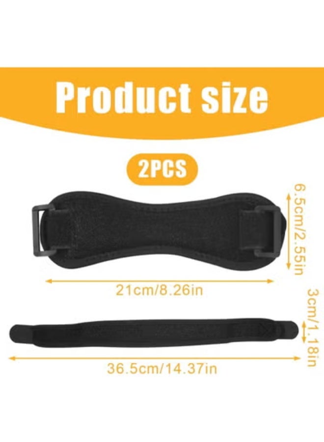 زوج دعامة ركبة طبية (قطعتين) - حزام دعم الركبة الرياضي لتخفيف الآلام والتهابات الأوتار - دعامة قابلة للتعديل ومثالية للجري، كرة القدم، والتمارين الرياضية - Image 2