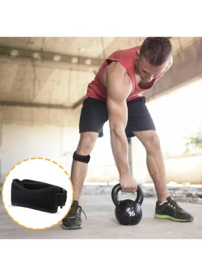 زوج دعامة ركبة طبية (قطعتين) - حزام دعم الركبة الرياضي لتخفيف الآلام والتهابات الأوتار - دعامة قابلة للتعديل ومثالية للجري، كرة القدم، والتمارين الرياضية - Image 4