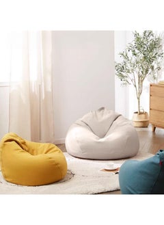Poppins Home Cozy & Lightweight Polyester Bean Bag Chair: Perfect for Any Space (Yellow)  - Image 5