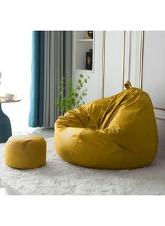 Poppins Home Cozy & Lightweight Polyester Bean Bag Chair: Perfect for Any Space (Yellow)  - Image 4