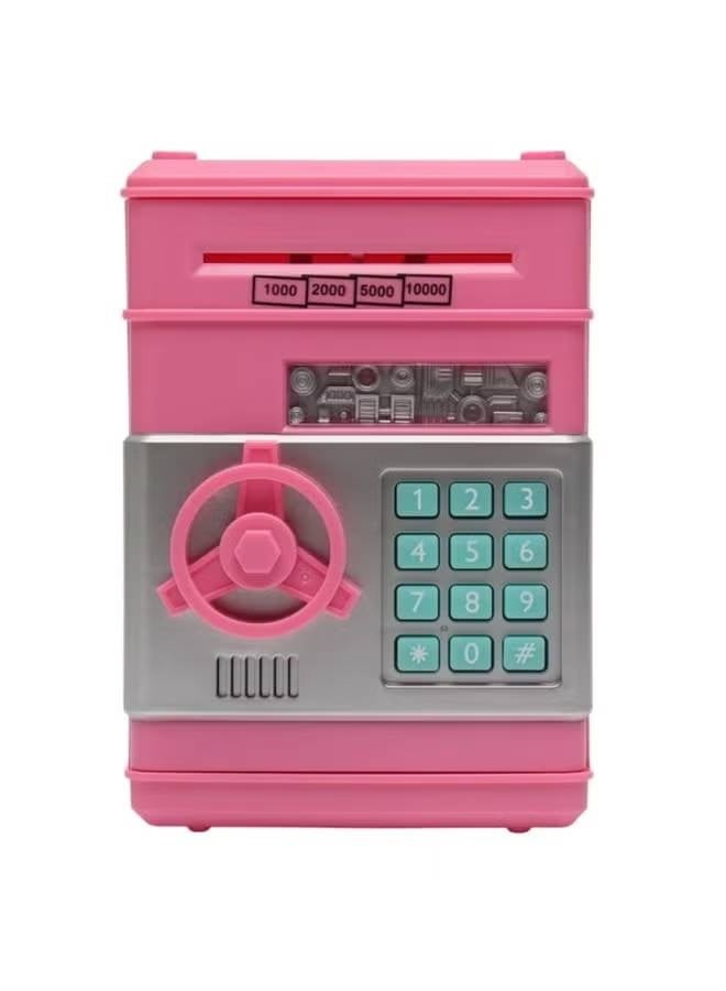 Children's ATM Saving Money Machine Toy, Pink, with Code Lock and Coin Slot - Image 2