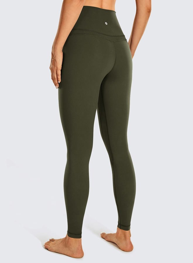 CRZ YOGA Women's Naked Feeling I Workout Leggings 28 Inches - High Waisted Full-Length Yoga Pants Olive Green Large - Image 2