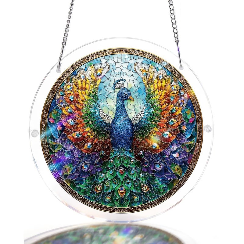 Acrylic Jigsaw Puzzle 20.8*20.8*1CM High Transparency Acrylic Suncatcher - Durable Scratch-Resistant Diy Suncatcher for Adults, Puzzle Enthusiasts, Home Garden Window Decor