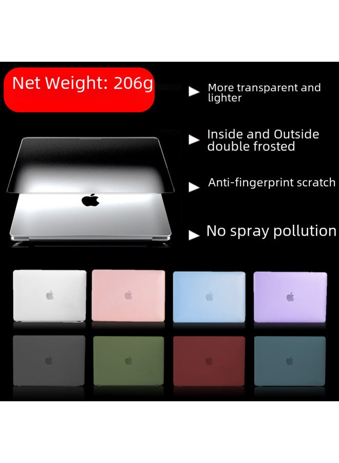 For Apple Notebook Protective Case Air13 Ultra-thin Misty Crystal Sand Transparent Soft Macbook Computer Protective Case-Color:Dot-Light Blue (Flat)-Applicable Model:old Air13(A1466/1369) - Image 2
