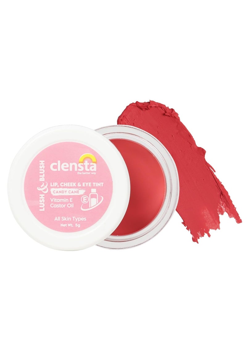 Clensta Lip Cheek Tint Candy Cane with Goodness of Vitamin E Castor Oil 5G - Image 1