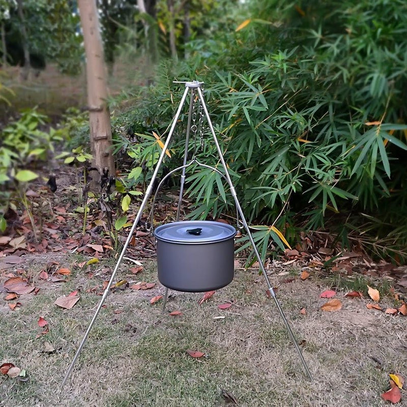 NewBEP Camping Dutch Oven Tripod Mini Adjustable Grill Cooker Campfire Grill Stand with Storage Bag for Outdoor Activities - Image 2