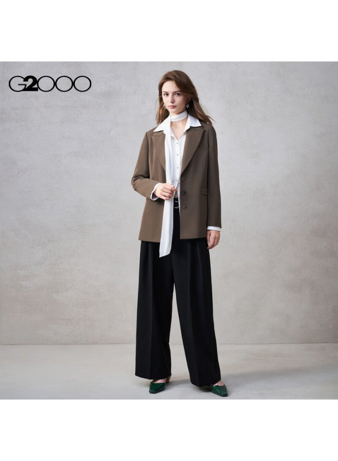 G2000 Wide-leg Pants With Belt | Women's  Autumn Winter Comfortable Stretch Casual Trousers Mall Edition - Image 3