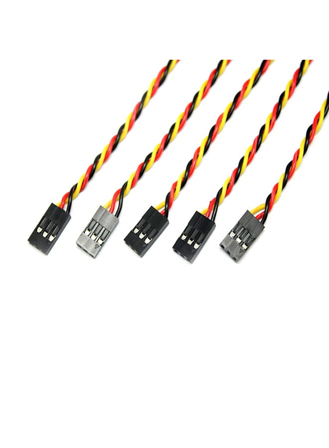 Model Extension Line FUTABA JR Male-to-male Servo Extension Line Anti-interference Flight Control Line Flight Control Line-Color:100mm-yellow Red Brown Stranded 60 Core  - Image 5