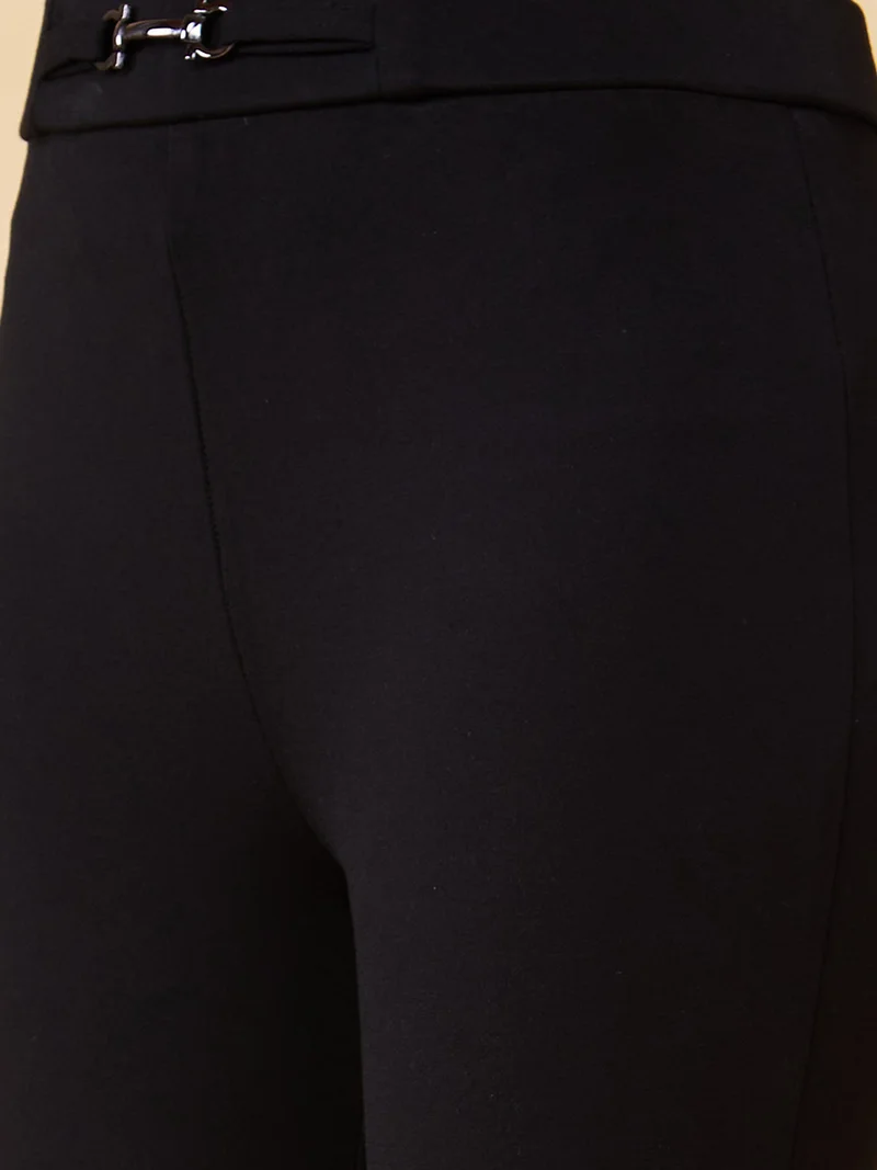 globus Women Stretchable Flat-Front Slim Fit Formal Treggings