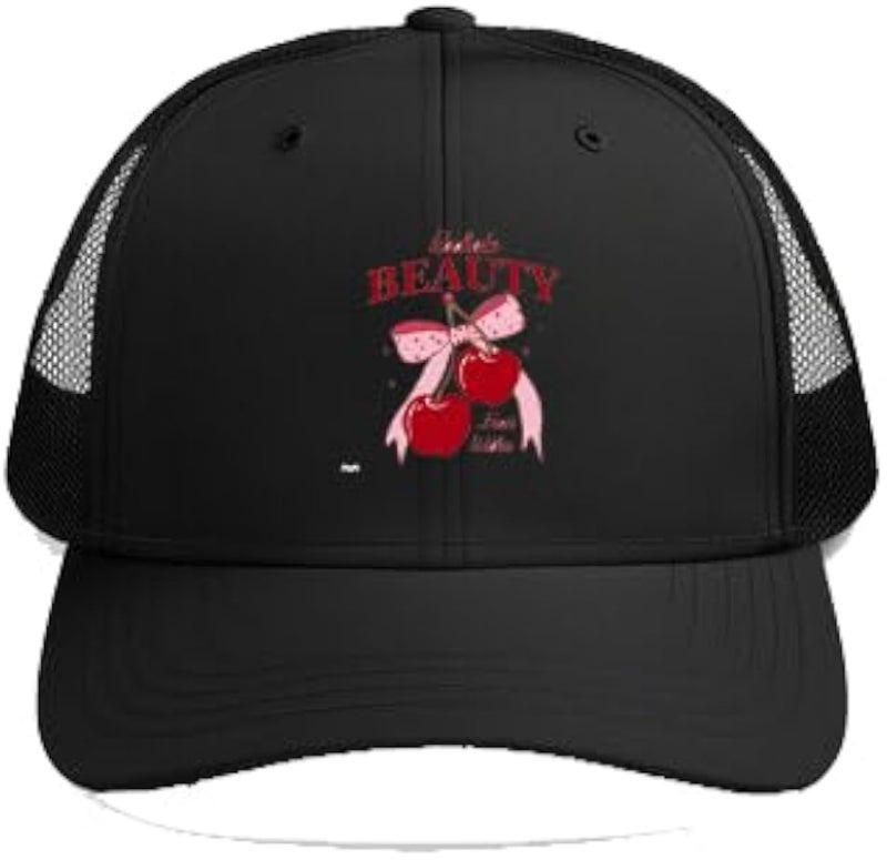 In her wild BEAUTY Plain unisex baseball cap Black