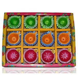 CraftVatika Clay Diyas Diya Deepak Batti Diya- Handmade Mitti Diya for Diwali Decoration Puja - Handpainted Diya for Home Indoor Outdoor Diwali (36 Diya) - Image 2