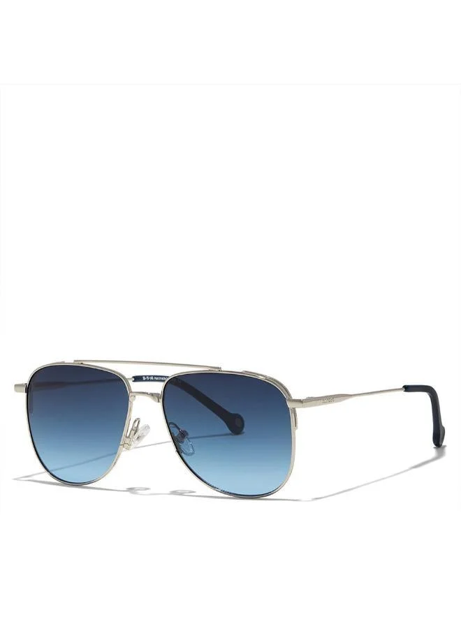 30Sundays 30Sundays LEGACY,Men Sunglasses, Aviator Sunglasses, UV Protection: UV400 (Silver,Blue)