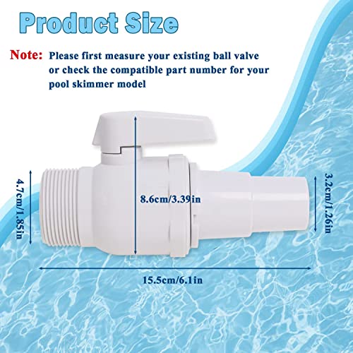 Wadoy SP0729 Econoline 2 Way Ball Valve Replacement Compatible with Hayward – 1.5" MIP x 1.5" - 1.25" Hose Adapter Econoline ABS Valve, 50 psi, Non-Corrosive - Image 2