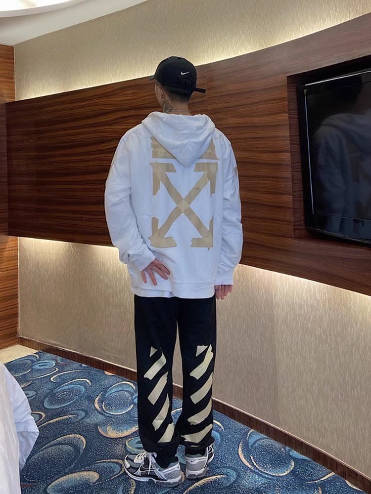 Trendy Brand Fw Off White Loose Casual Sports Pants For Men And Women Ow Long Pants Couple Jogger Sweatpants - Image 3