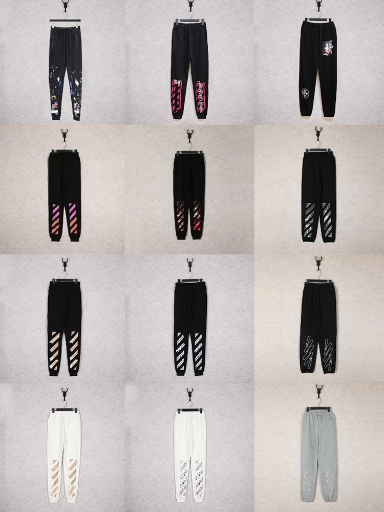 Trendy Brand Fw Off White Loose Casual Sports Pants For Men And Women Ow Long Pants Couple Jogger Sweatpants - Image 2
